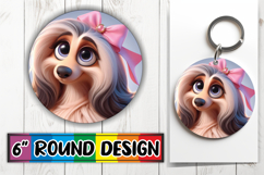 Circle of Joy Keychain Sublimation, 3D Dog Product Image 1