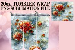 Summer Glitter Bloom Tumbler Wrap - 20oz Sublimation Product Image 1