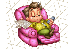Father&#039;s Day Clipart PNG, Funny Dad Cartoon Clip Art Product Image 3