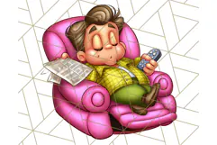 Father's Day Clipart PNG, Funny Dad Cartoon Clip Art Product Image 3
