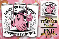 Heartfelt Sublimation 20oz tumbler wrap, Ghost Cancer Product Image 1
