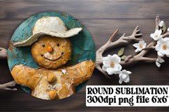 Whimsical Car Coaster Round, Gingerbread Product Image 1