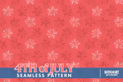 American 4th of July Patriotic Fireworks Seamless Pattern Product Image 1