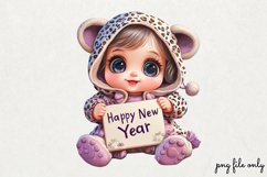 Pink leopard girl for Happy Clipart PNG Product Image 1