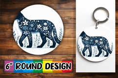 Unique Car Coaster Round Design, Flower Animals Product Image 1