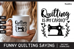 Funny Quilting Quote SVG For Quilters | My Cardio Product Image 1