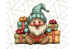Christmas Gnome Clipart, Holiday Gnomes PNG Illustrations Product Image 3