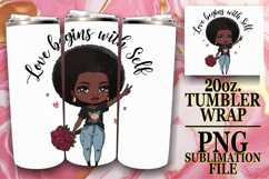 Vibrant Skies 20oz tumbler wrap, Love Woman Product Image 1