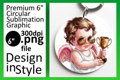 Stylish Round Design for Sublimation , Cupid Product Image 1