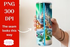 Christmas 3D tumbler wrap for sublimation, Cute Snowman PNG Product Image 2