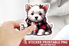 Christmas Dog Sticker| Christmas Sticker PNG Design Product Image 1