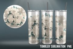 3D Tumbler wrap| Flowers Tumbler Sublimation Design Product Image 3