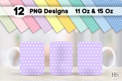 12 Pastel Colors Polka Mug Sublimation Bundle, Mug Wrap Product Image 1