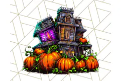 Haunted Houses Clipart PNG, Spooky Halloween Homes Product Image 3