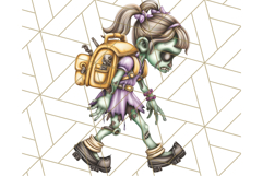 Bold Zombie Clipart PNG, Creepy Halloween Clip Art Product Image 3