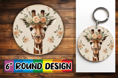 Enchanted Keychain Circle Style, Giraffe Product Image 1