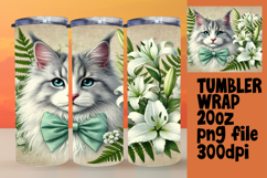 ELEGANT 20oz Tumbler Graphic for Custom Gifts , Cute Cat Product Image 1