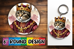 Cozy Circle Designs for Cars PNG, Royal Cat Product Image 1