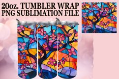 Colorful Stained Glass Tree 20oz Sublimation Wrap Product Image 1