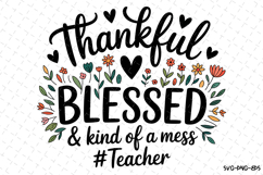 Thankful Blessed Svg | Halloween Svg | Svg Cut Files Product Image 1