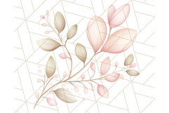 Pastel Pink Easter Bunny Egg and Flowers Clipart PNG Product Image 2