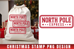 Christmas Stamp Clipart, Christmas Retro sublimation PNG Product Image 1