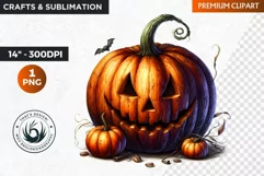 Halloween Pumpkin Clipart PNG, halloween clipart,pumpkin png Product Image 1
