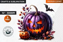 Halloween Clipart PNG, Jack O lantern clipart,pumpkin png Product Image 1