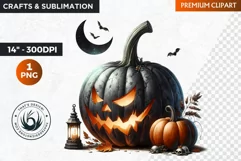 Halloween Clipart PNG, Jack O lantern clipart,pumpkin png Product Image 1