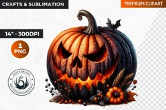 Halloween Clipart PNG, Jack O lantern clipart,pumpkin png Product Image 1