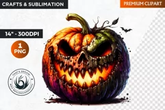 Halloween Clipart PNG, Jack O lantern clipart,pumpkin png Product Image 1