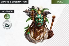 Voodoo God Spirit clipart PNG, African mythology Graphics Product Image 1