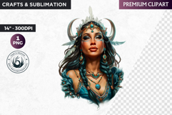 Inca Goddess clipart PNG, Incan mythology Graphics, Perú Product Image 1