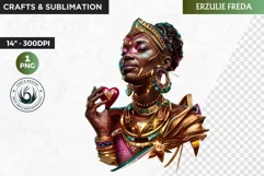 Voodoo Goddess Spirit clipart PNG, African mythology Graphic Product Image 1