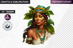 Inca Goddess clipart PNG, Incan mythology Graphics, Perú Product Image 1