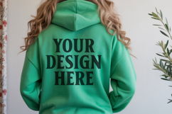 Irish Green Gildan 18500 Hoodie Sweatshirt Mockup, Unisex Product Image 1