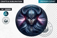 Viking Valkyrie Warrior Clipart, Norse Maiden, celtic PNG Product Image 1