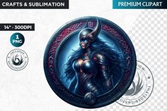 Viking Valkyrie Warrior Clipart, Norse Maiden, celtic PNG Product Image 1