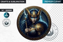 Viking Valkyrie Warrior Clipart, Norse Maiden, celtic PNG Product Image 1