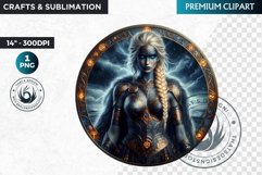 Viking Valkyrie Warrior Clipart, Norse Maiden, celtic PNG Product Image 1