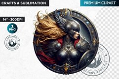 Viking Valkyrie Warrior Clipart, Norse Maiden, celtic PNG Product Image 1