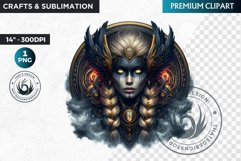 Viking Valkyrie Warrior Clipart, Norse Maiden, celtic PNG Product Image 1