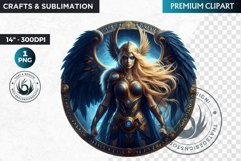 Viking Valkyrie Warrior Clipart, Norse Maiden, celtic PNG Product Image 1