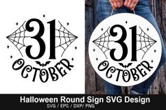 31 October SVG - Halloween Round Sign Product Image 1