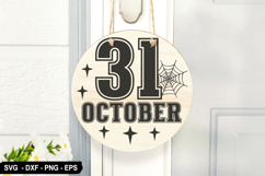 31 October Round Sign SVG - Halloween Design Product Image 1