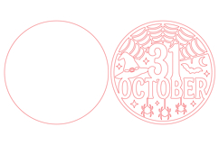 31 October Halloween Door Hanger Laser Cut Product Image 2