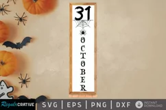 31 october SVG, Halloween Porch Sign SVG Design Product Image 1