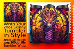Mystical 3D Dragon: 20oz Tumbler Wrap Product Image 1