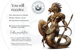 Epic Warrior Animal Clipart Set, gladiator tribal animals Product Image 2