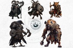Epic Warrior Animal Clipart Set, gladiator tribal animals Product Image 4